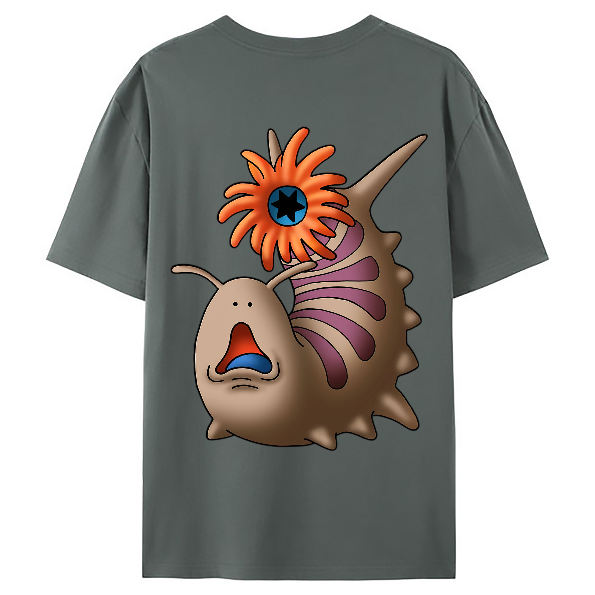 （画像用） ドラゴンクエスト Doragon Kuesuto Dragon Quest 綿100％ メンズ半袖Tシャツ（バックプリント） 通気性